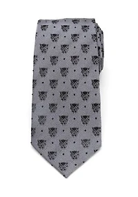 Black Panther Gray Dot Tie