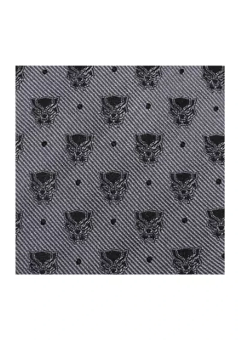 Black Panther Gray Dot Tie