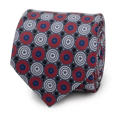 Captain America Gray Dot  Tie