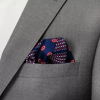 Captain America Shield Navy Pocket Square