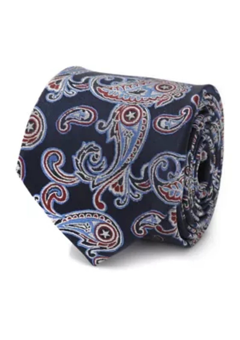 Captain America Paisley Tie