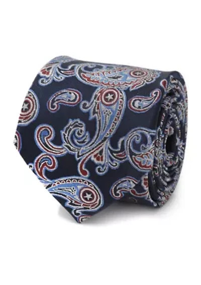 Captain America Paisley Tie