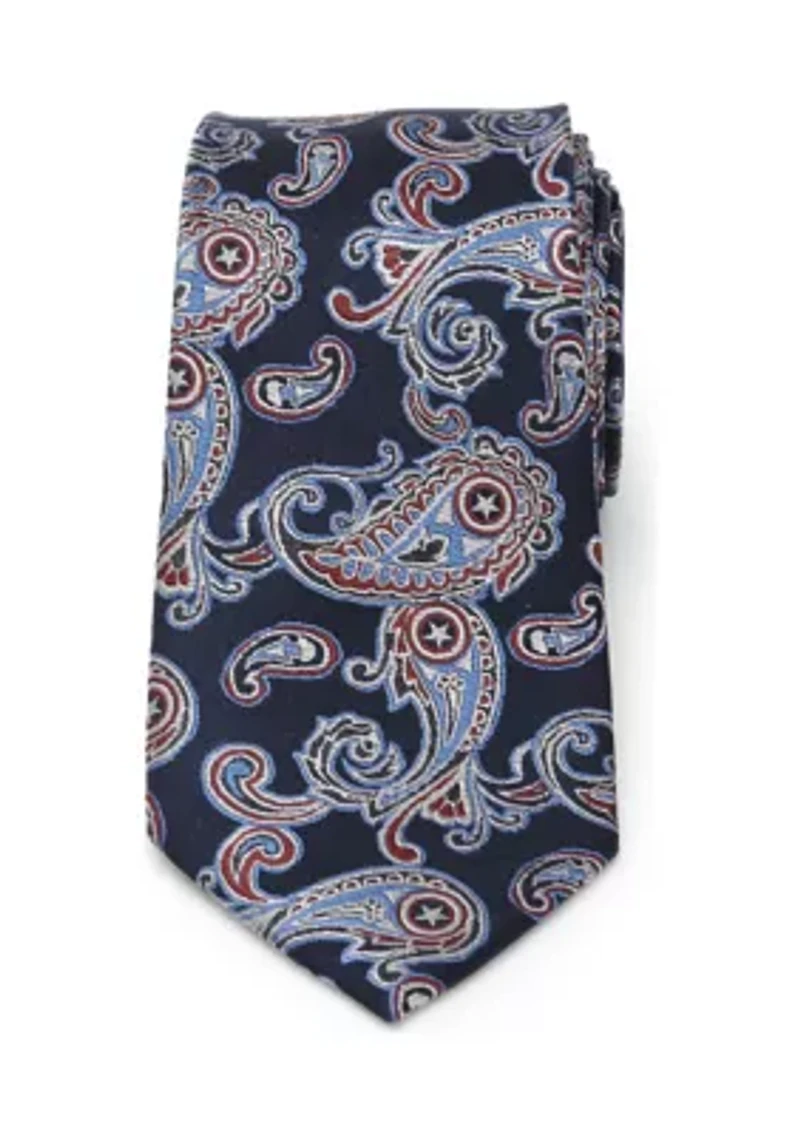 Captain America Paisley Tie