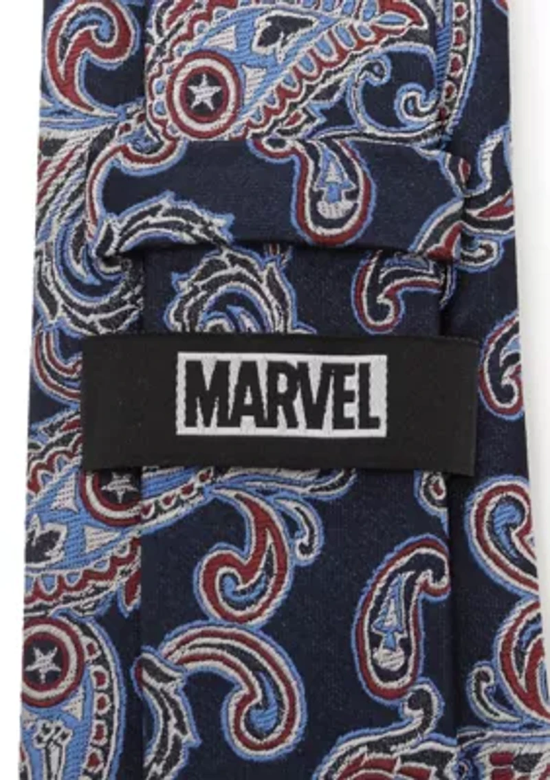Captain America Paisley Tie