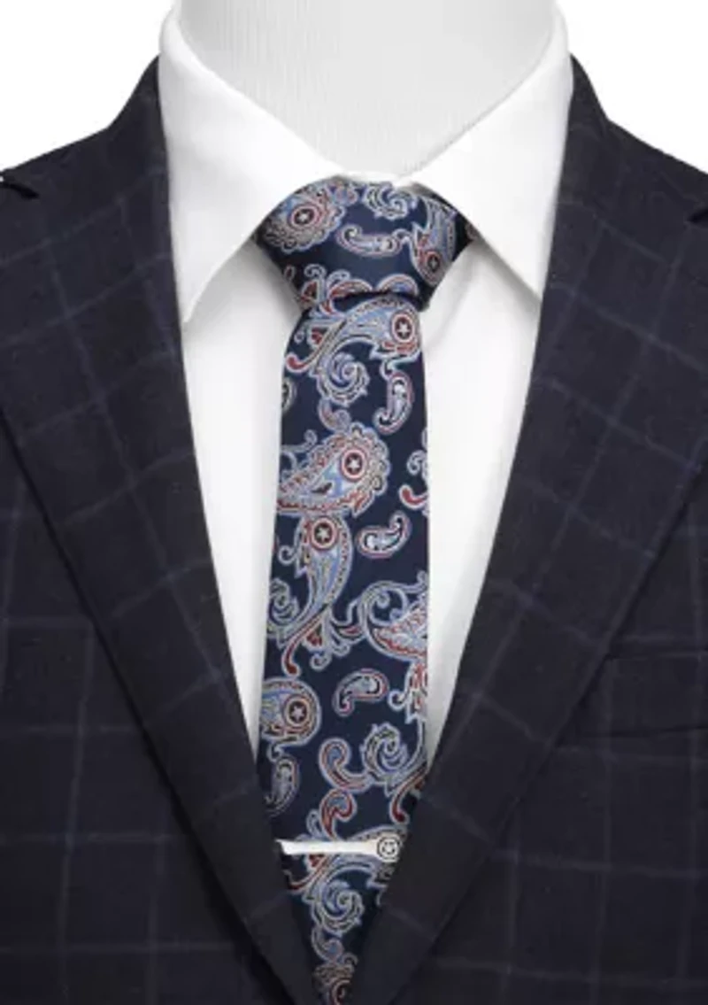 Captain America Paisley Tie