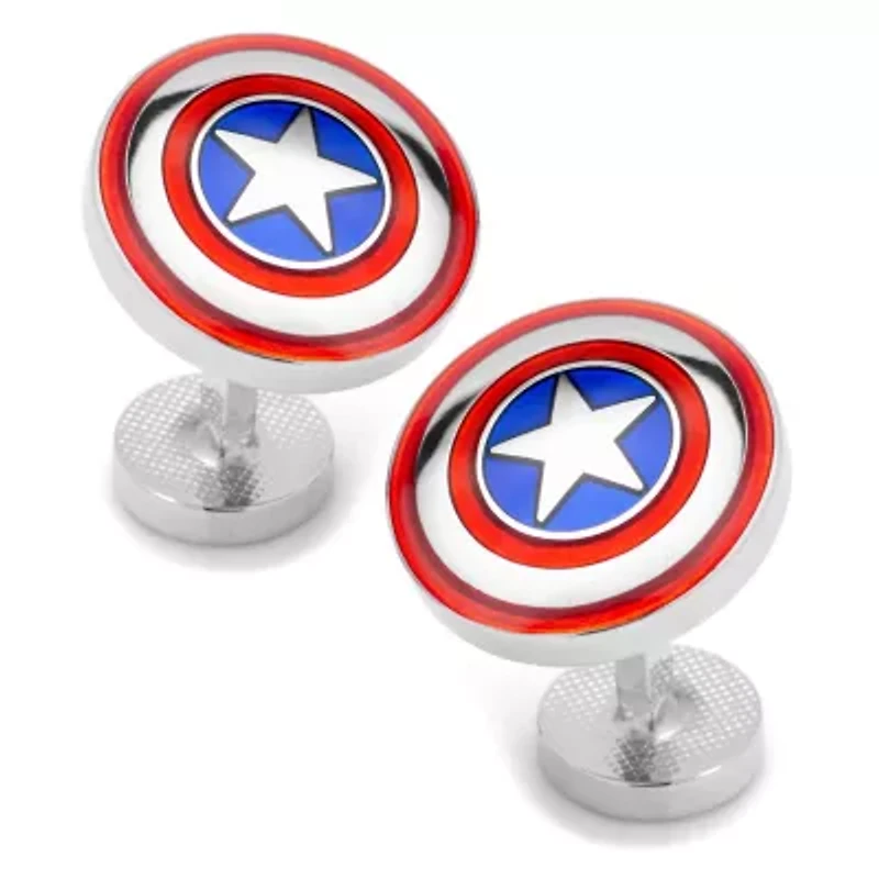 Captain America Cufflinks and Tie Bar Gift Set