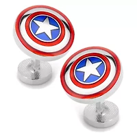 Captain America Cufflinks and Tie Bar Gift Set