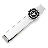 Captain America Silver Hidden Message Tie Bar