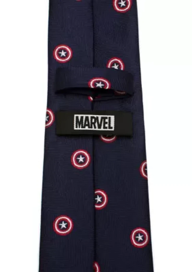 Captain America Navy Tie