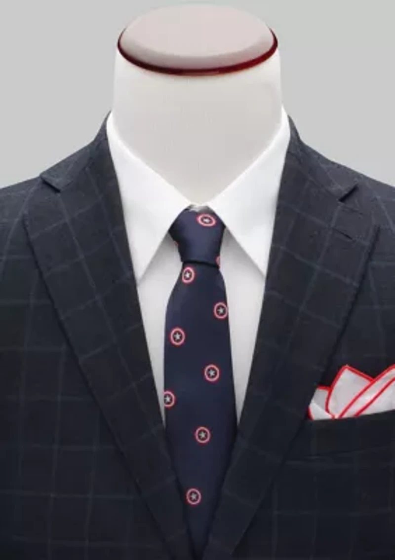 Captain America Navy Tie