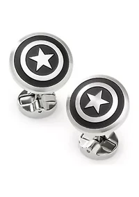 Captain America Shield Stainless Steel Cufflinks