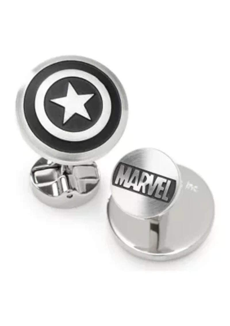 Captain America Shield Stainless Steel Cufflinks