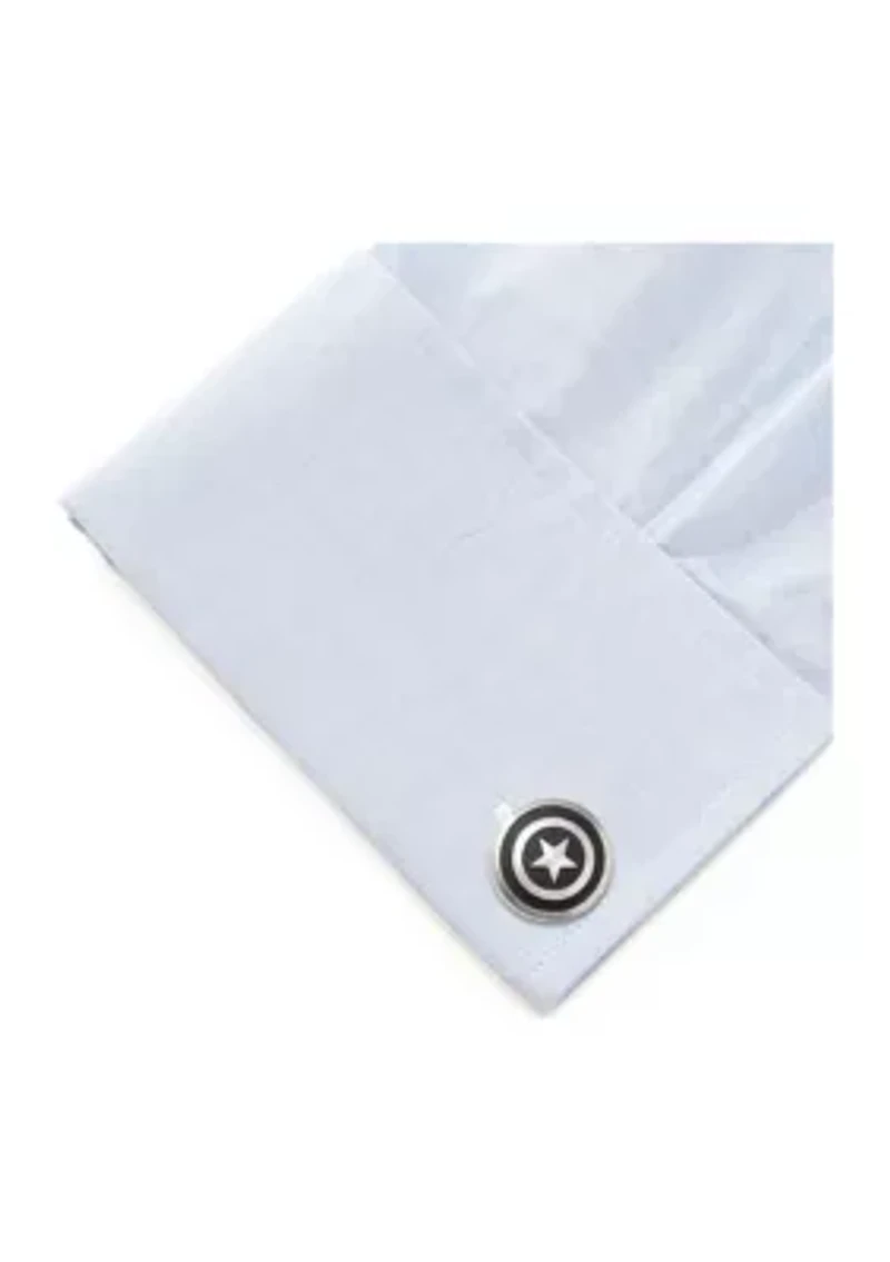 Captain America Shield Stainless Steel Cufflinks