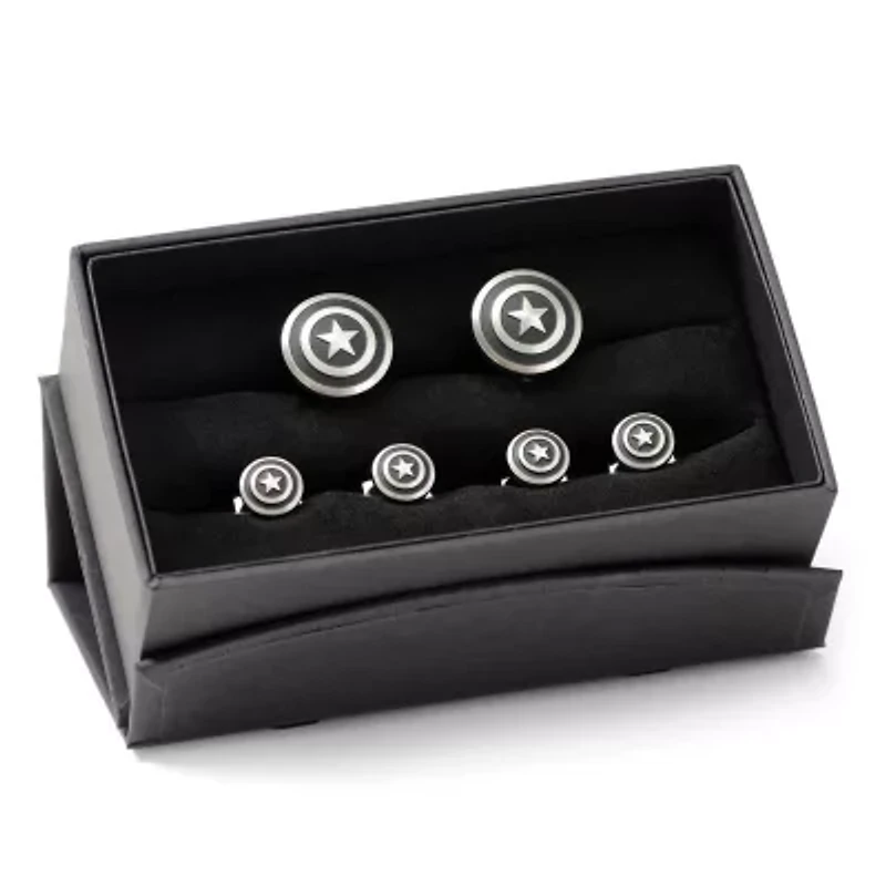Captain America Shield Stainless Steel Stud Set
