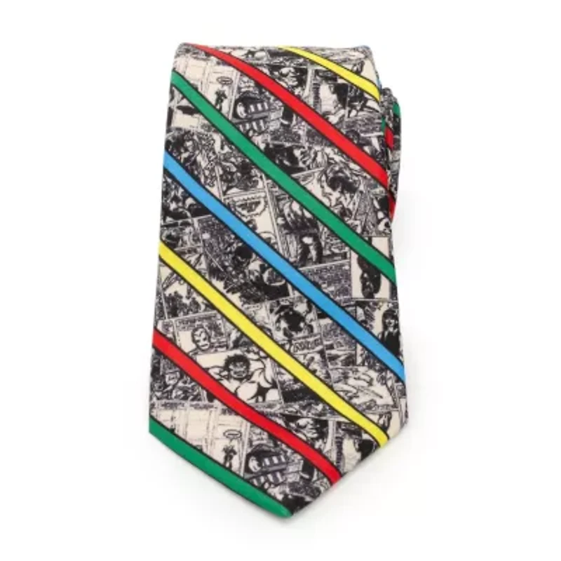 Marvel Comic Stripe Tan  Tie