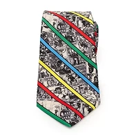 Marvel Comic Stripe Tan  Tie