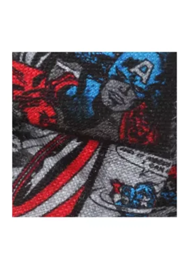 Captain America Comic Gray Bow Tie