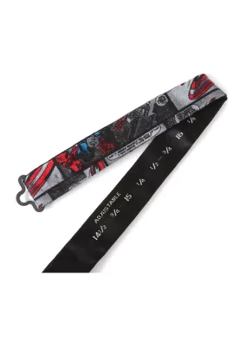 Captain America Comic Gray Bow Tie