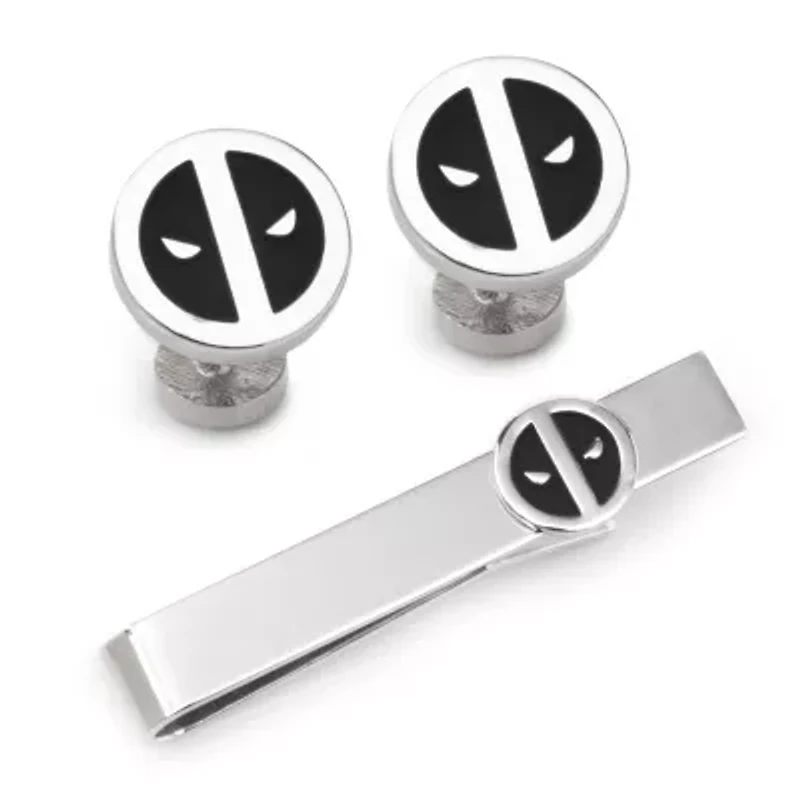 Deadpool Cufflinks and Tie Bar Gift Set