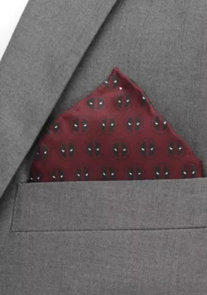 Deadpool Red Mask Silk Pocket Square