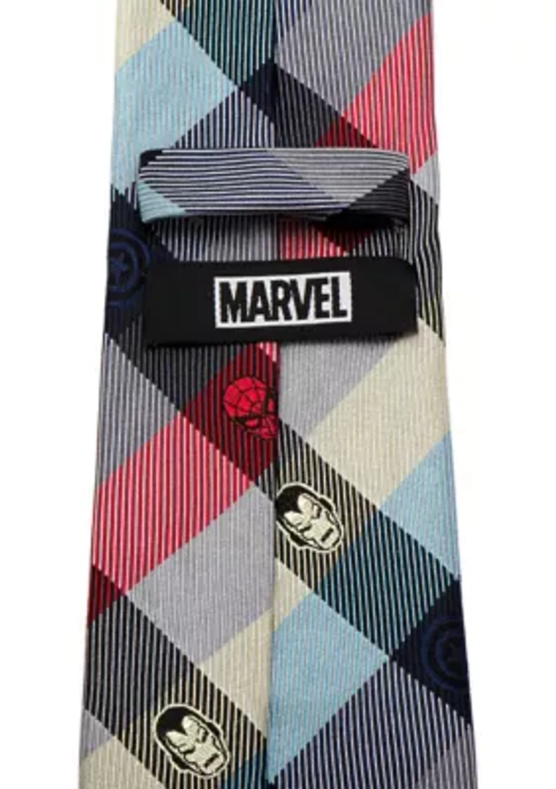 Marvel Comics Plaid Tie