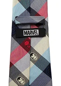 Marvel Comics Plaid Tie