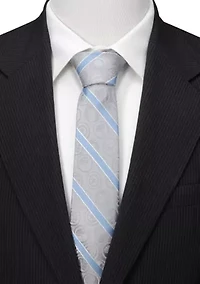 Marvel Comics Grey and Blue Stripe Tie