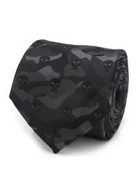 Men's The Punisher Camo Black Silk  Tie
