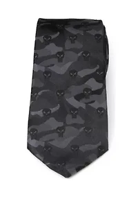 Men's The Punisher Camo Black Silk  Tie