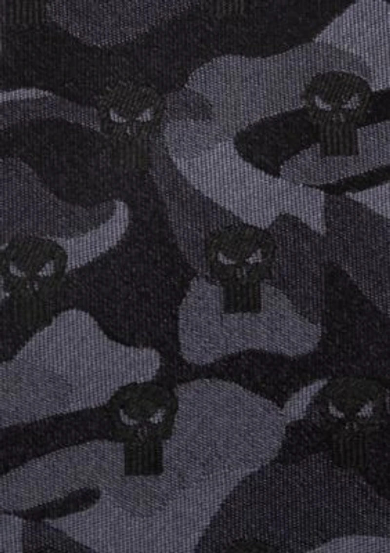 Men's The Punisher Camo Black Silk  Tie