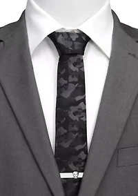 Men's The Punisher Camo Black Silk  Tie