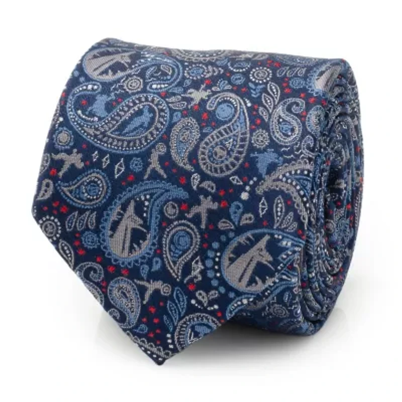 Avengers Blue Multi Paisley Tie