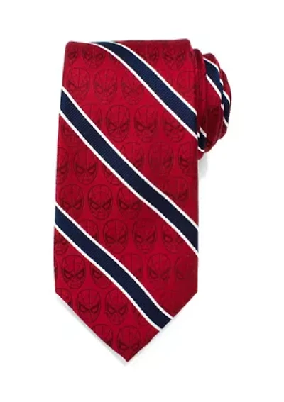 Spider-Man Red and Navy Stripe Tie