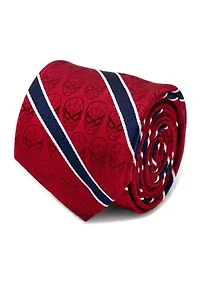 Spider-Man Red and Navy Stripe Tie