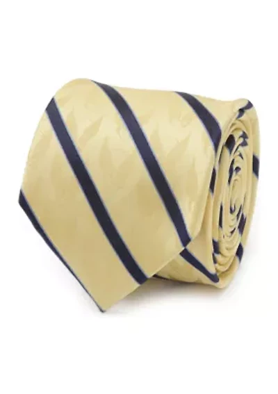 Men's Wolverine Mask Yellow and Navy Silk Tie