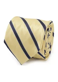Men's Wolverine Mask Yellow and Navy Silk Tie