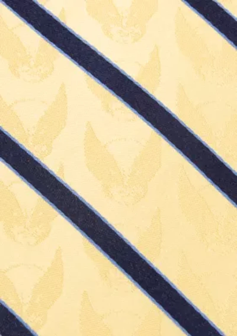 Men's Wolverine Mask Yellow and Navy Silk Tie