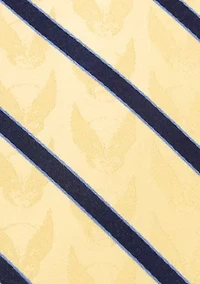 Men's Wolverine Mask Yellow and Navy Silk Tie