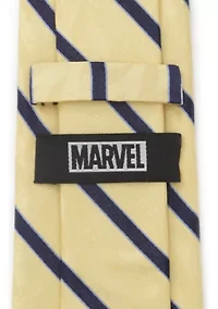Men's Wolverine Mask Yellow and Navy Silk Tie