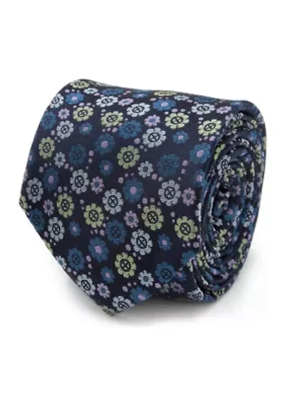 Men's X-Men Floral Navy Tie