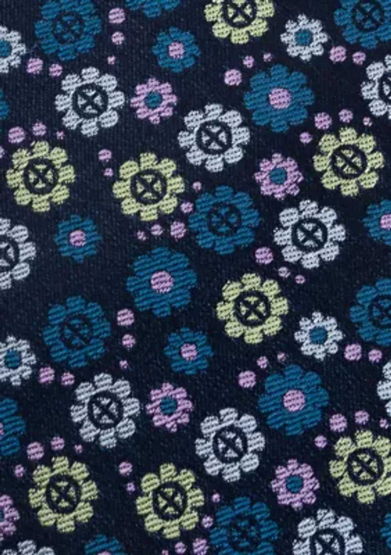 Men's X-Men Floral Navy Tie
