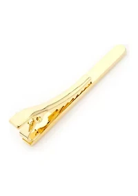 Gold Etched Lines Tie Clip