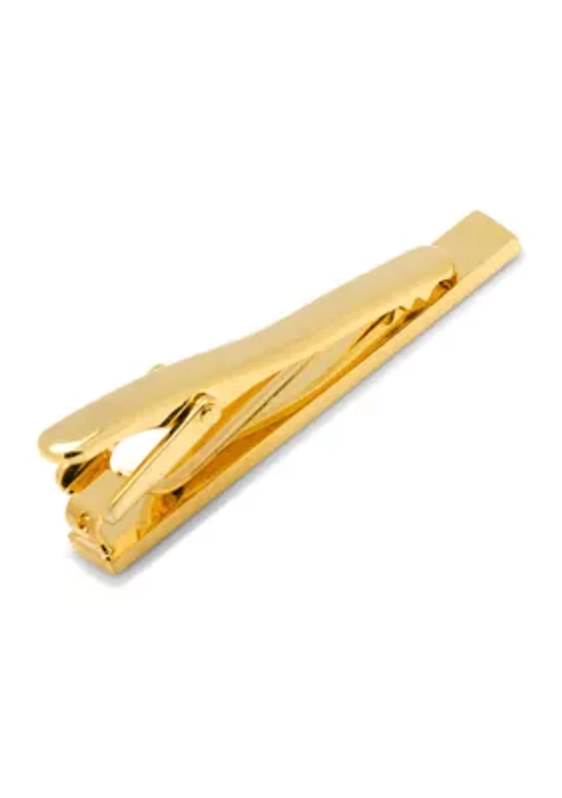 Gold and Onyx Inlaid Tie Clip