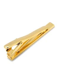 Gold and Onyx Inlaid Tie Clip
