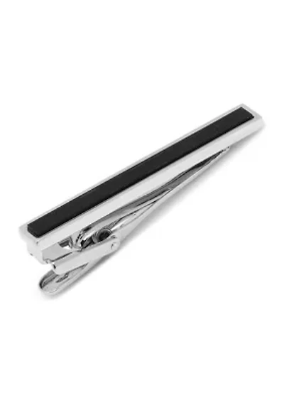 Onyx Inlaid Tie Clip