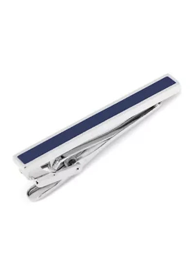 Navy Enamel Inlaid Tie Clip
