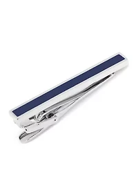 Navy Enamel Inlaid Tie Clip