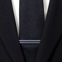 Navy Enamel Inlaid Tie Clip