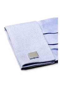 Stainless Steel Rectangle Infinity Engravable Cufflinks