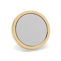 Two Toned Stainless Steel Round Infinity Engravable Lapel Pin